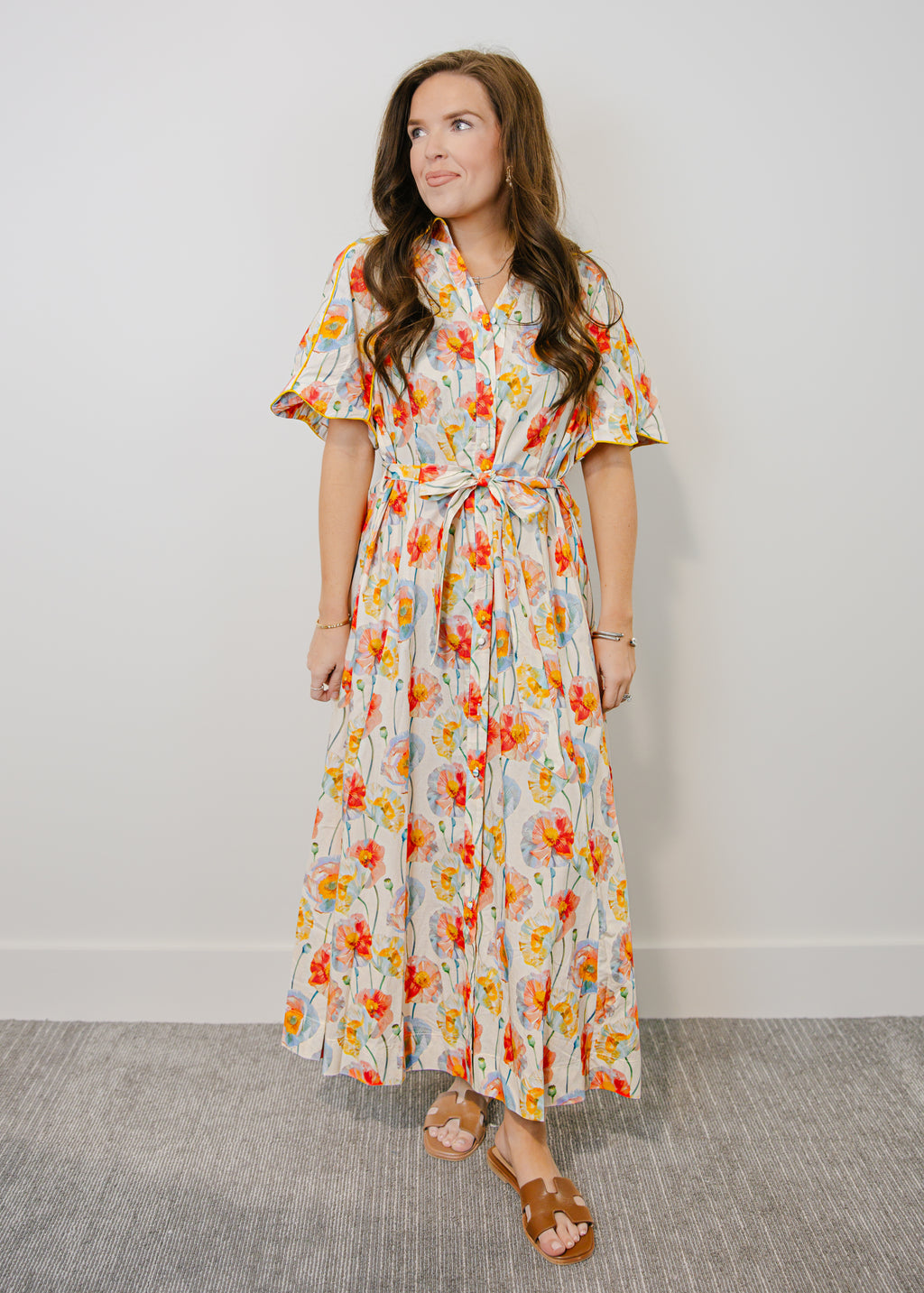 Lila Scalloped Midi Dress