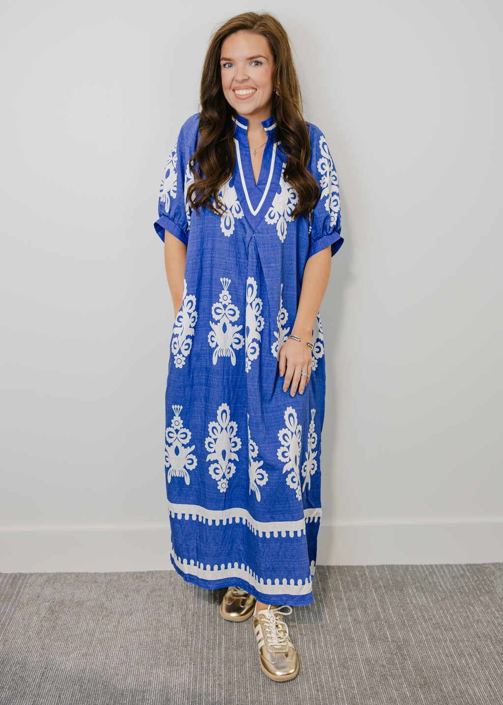 Joanie Printed Midi Dress – The Swank Company