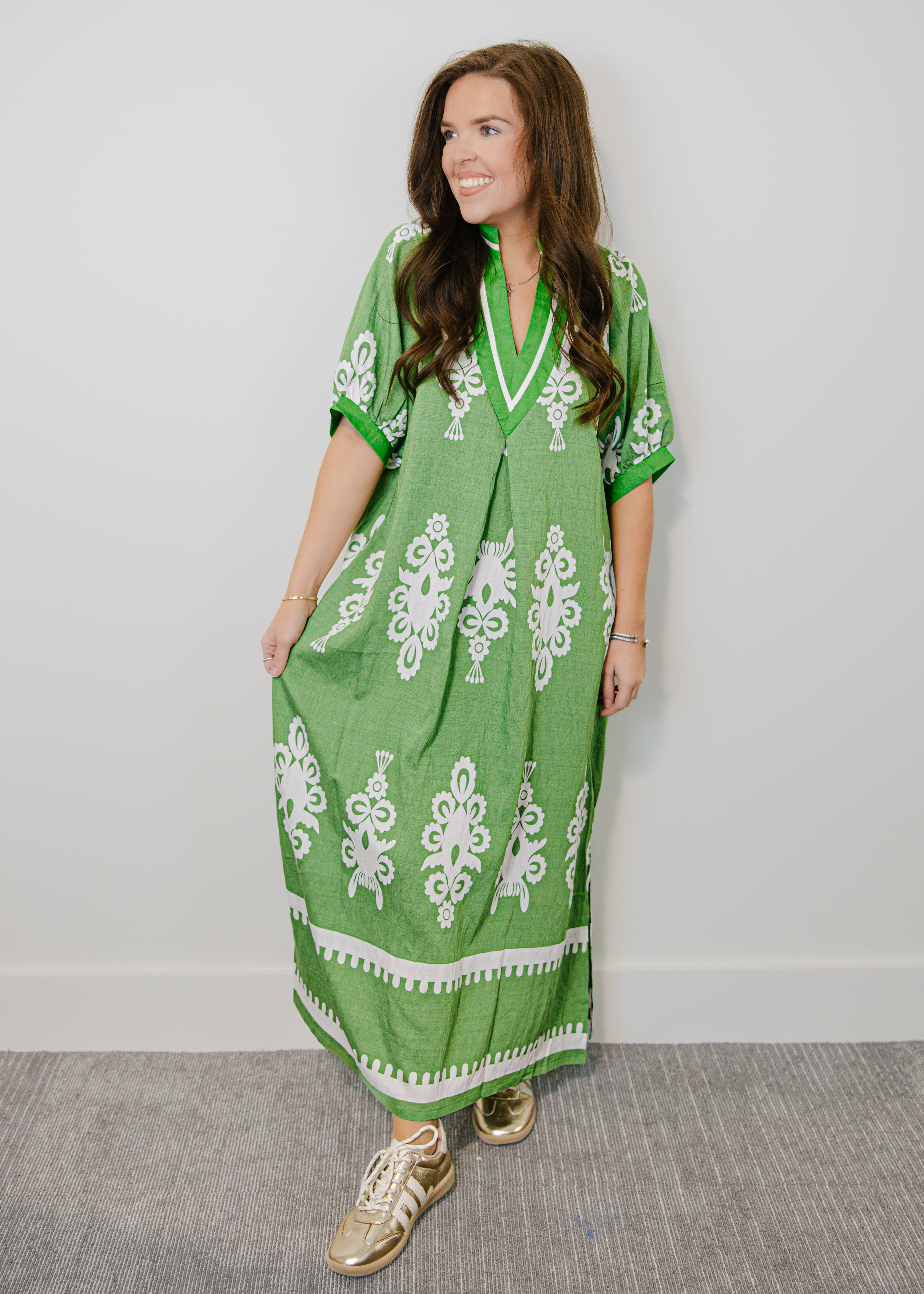 Joanie Printed Midi Dress The Swank Company Joanie Printed Midi Dress The Swank Company