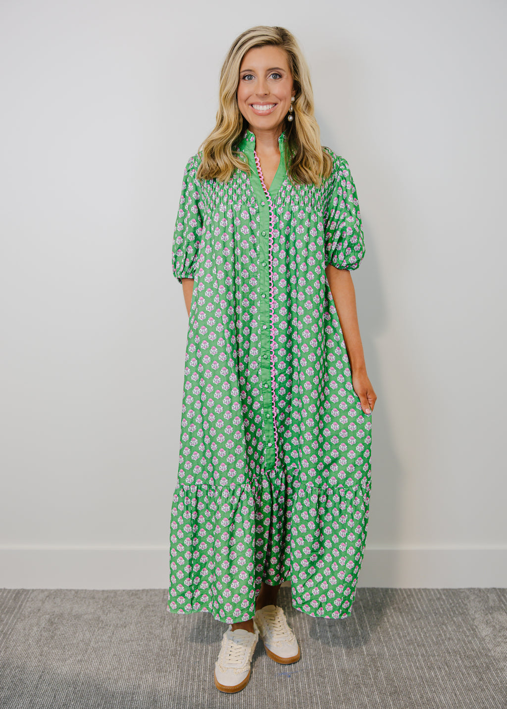 Leila Floral Print Midi Dress