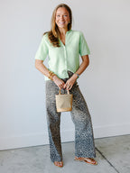 Short Sleeve Button Cardigan