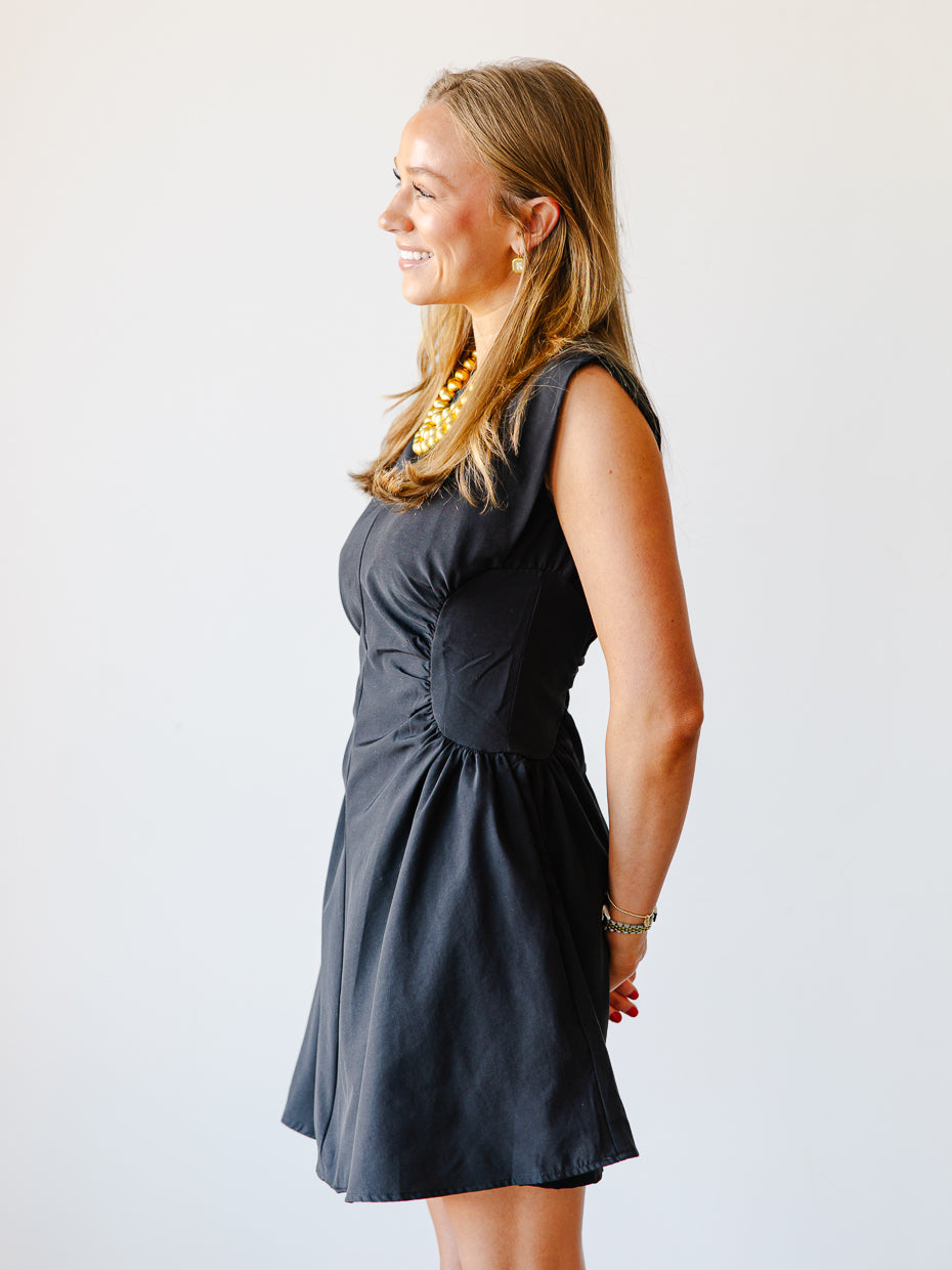 Savannah Ruched Waist Mini Dress