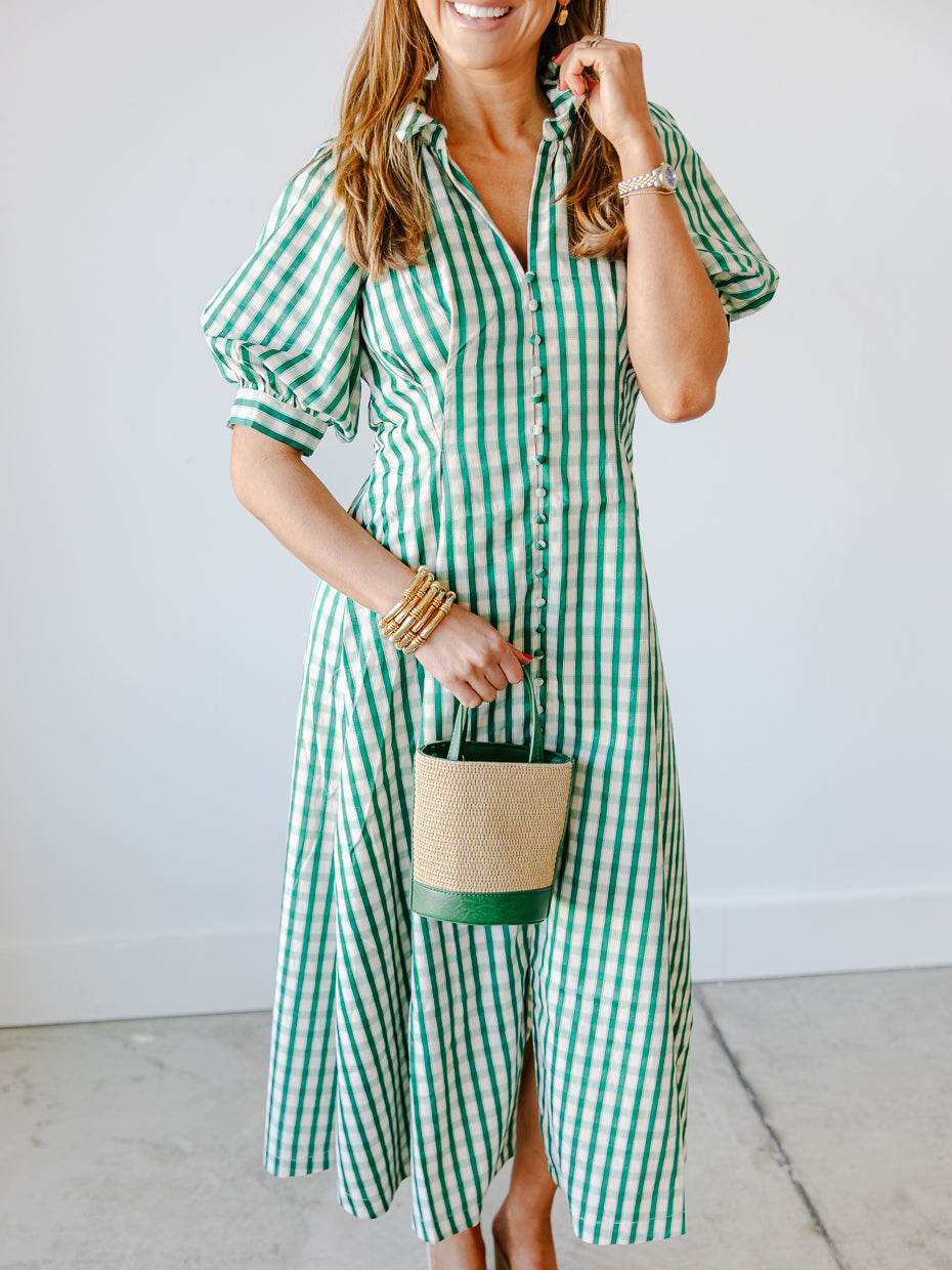 Clara Gingham Check Midi Dress