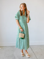 Clara Gingham Check Midi Dress