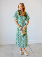Clara Gingham Check Midi Dress