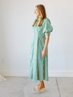 Clara Gingham Check Midi Dress