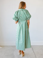 Clara Gingham Check Midi Dress