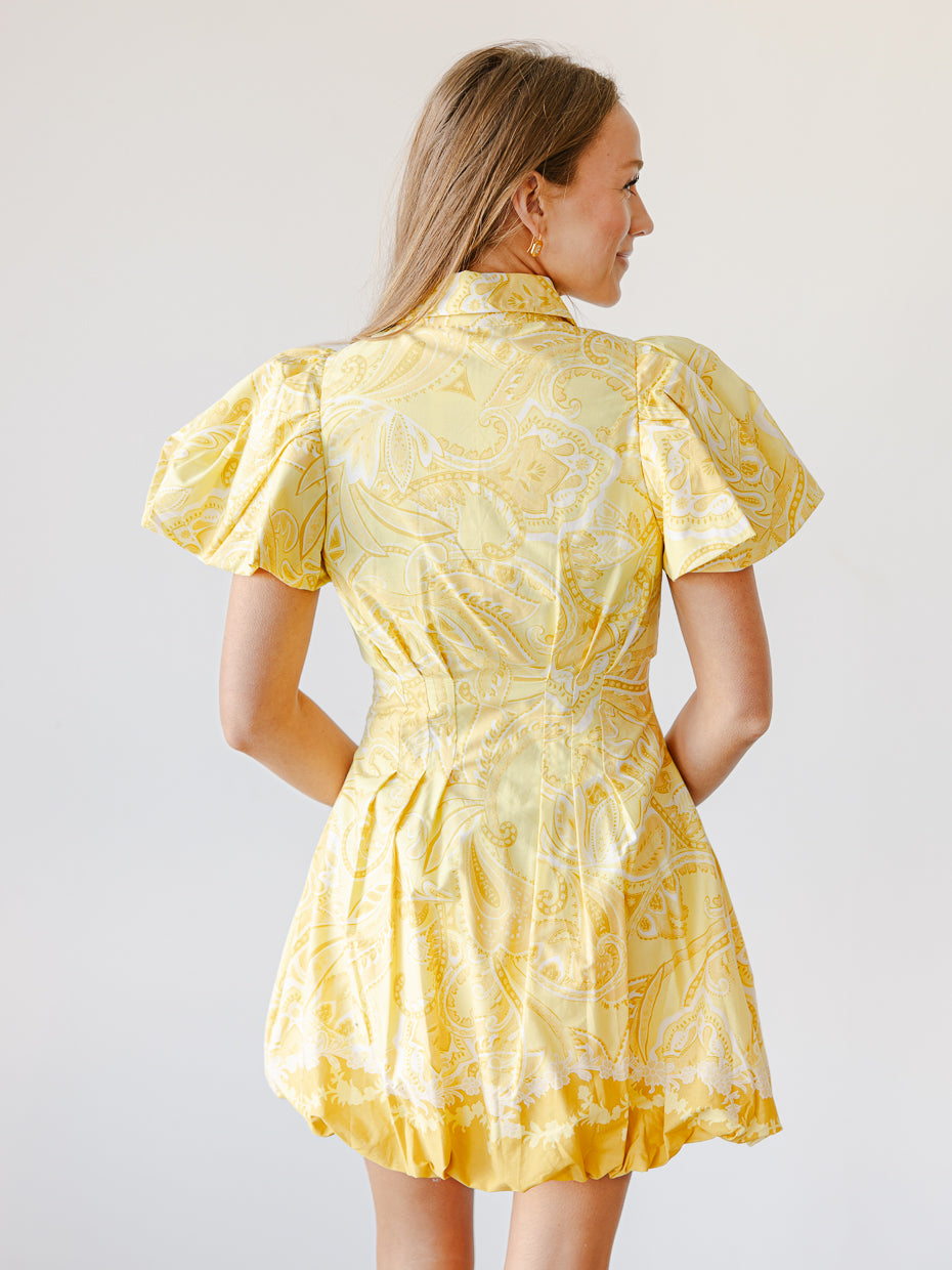 marigold cocktail dress Bella and Bloom Boutique