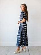 Ayla Polka Dot Midi Dress