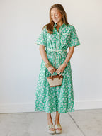 Maeve Belted Shirt Midi Dress