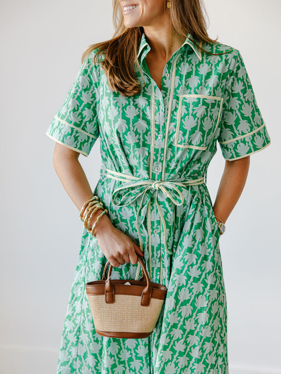 Maeve Belted Shirt Midi Dress