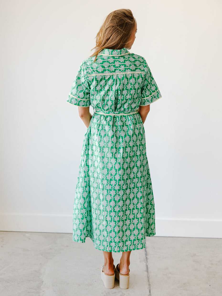 Maeve Belted Shirt Midi Dress