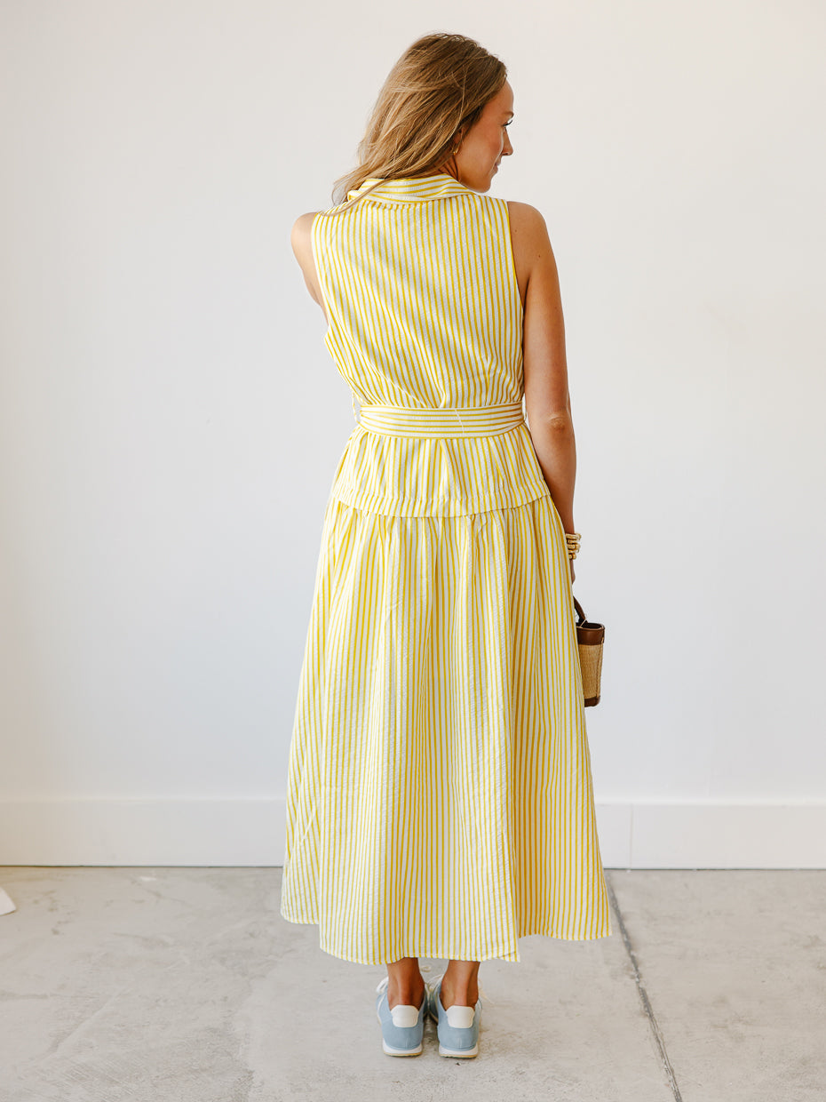 Margot Stripe Midi Dress