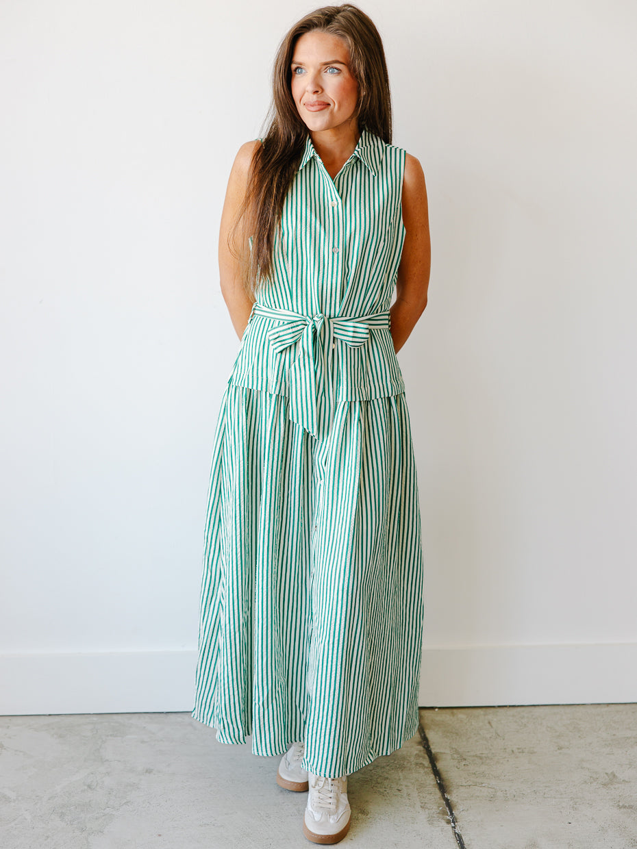 Margot Stripe Midi Dress