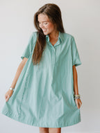 Elora Stripe Collared Swing Mini Dress