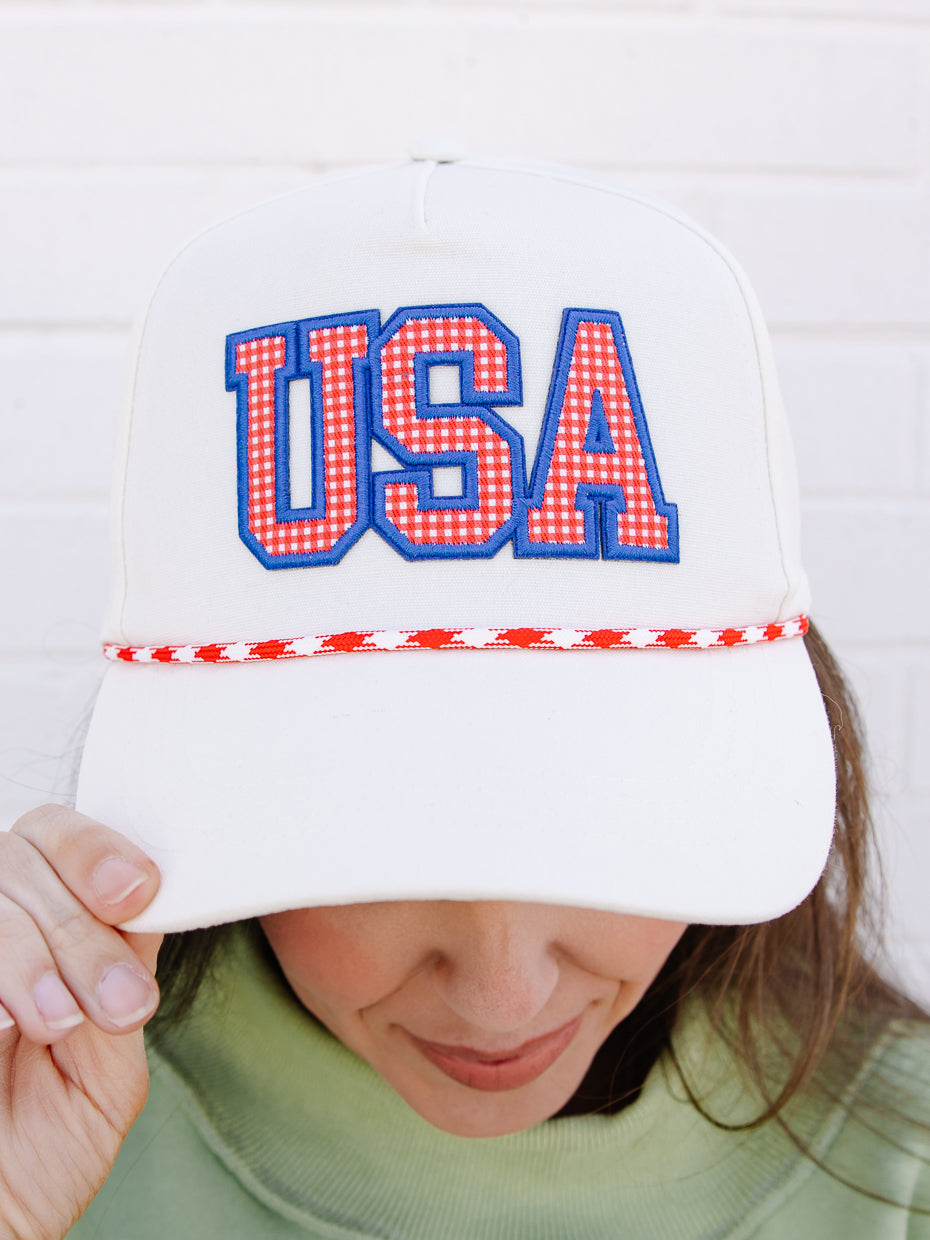 USA Patch Rope Trucker Hat