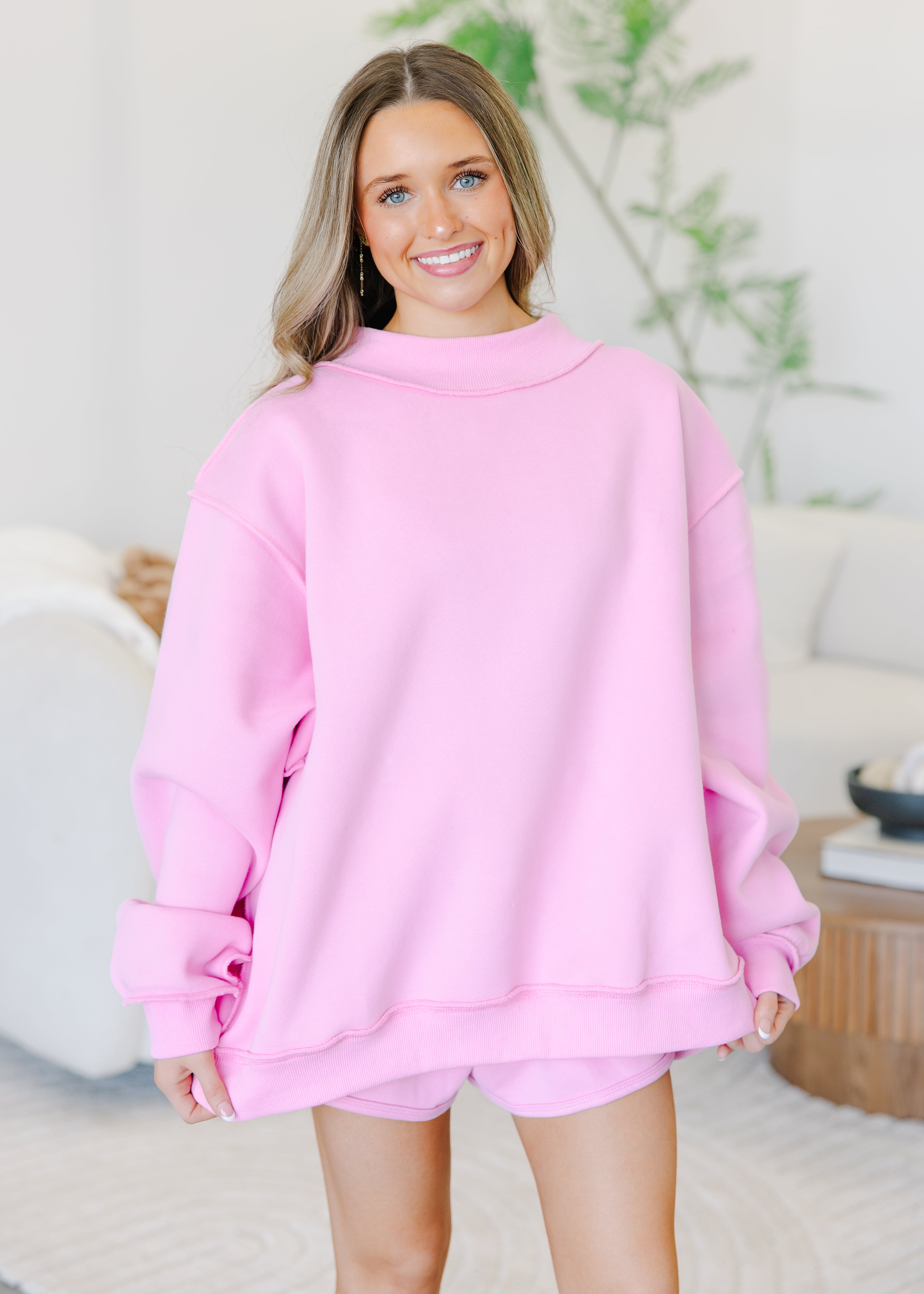 Addison Reversible Mock Neck Sweatshirt