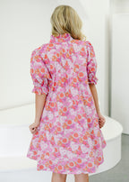 Hazel Ruffle Detail Floral Mini Dress