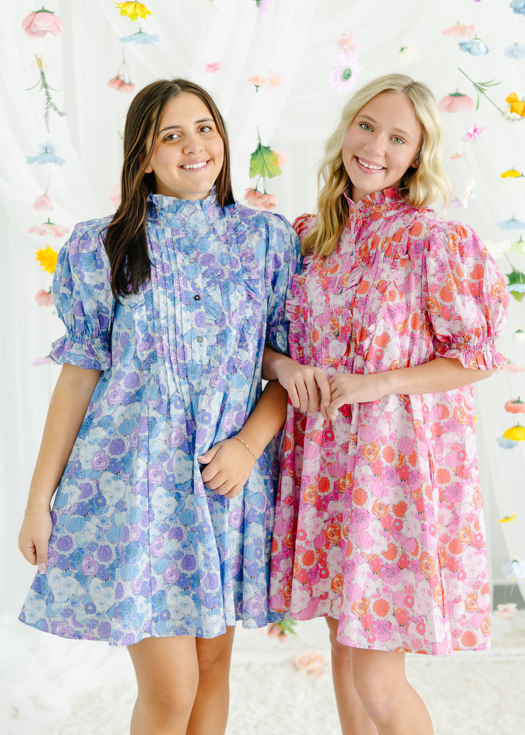 Hazel Ruffle Detail Floral Mini Dress