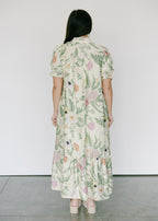 Eden Bloom Button Front Midi Dress