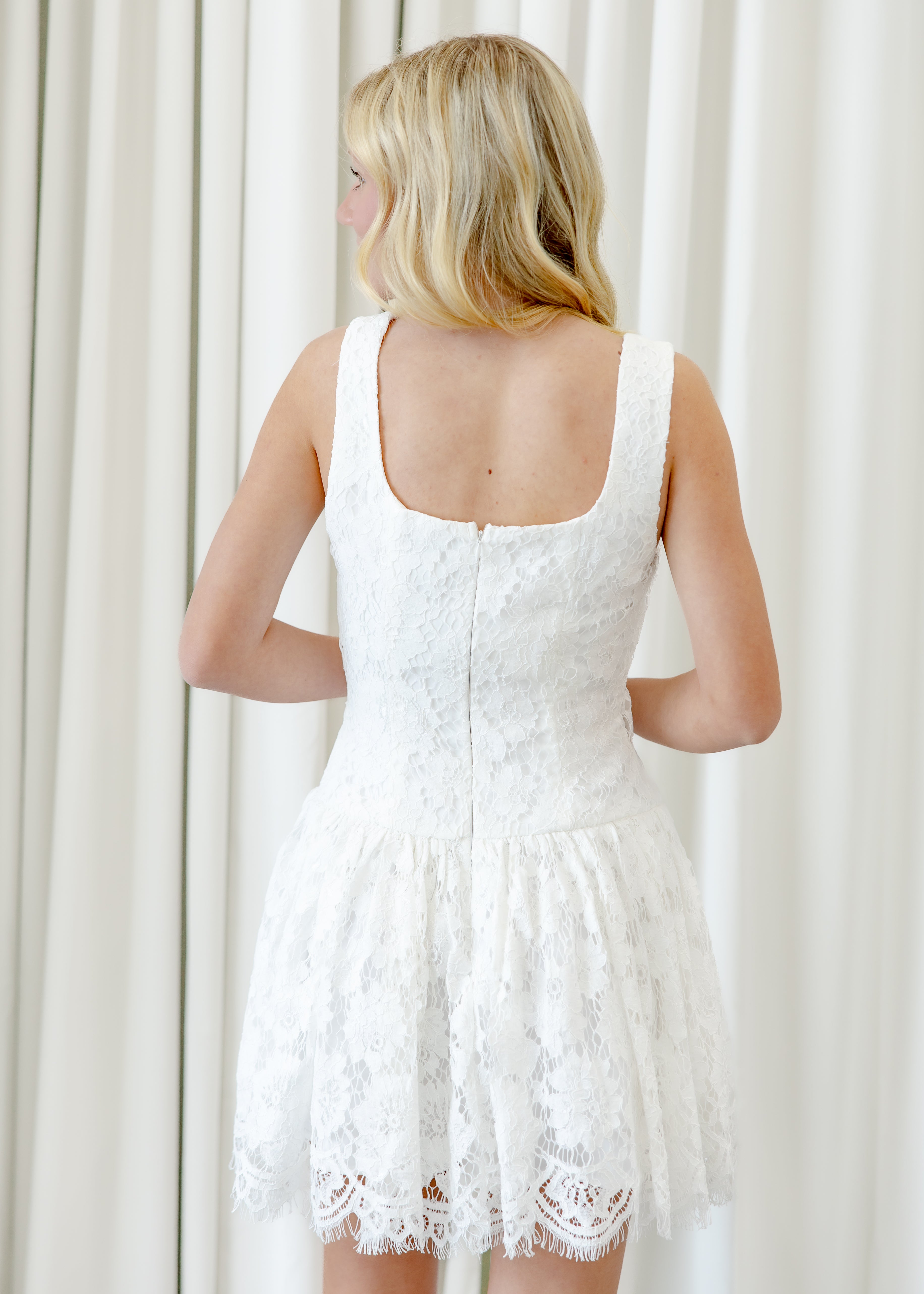Isabella Floral Lace Mini Dress