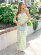 Kaila Gingham Top and Midi Skirt Set