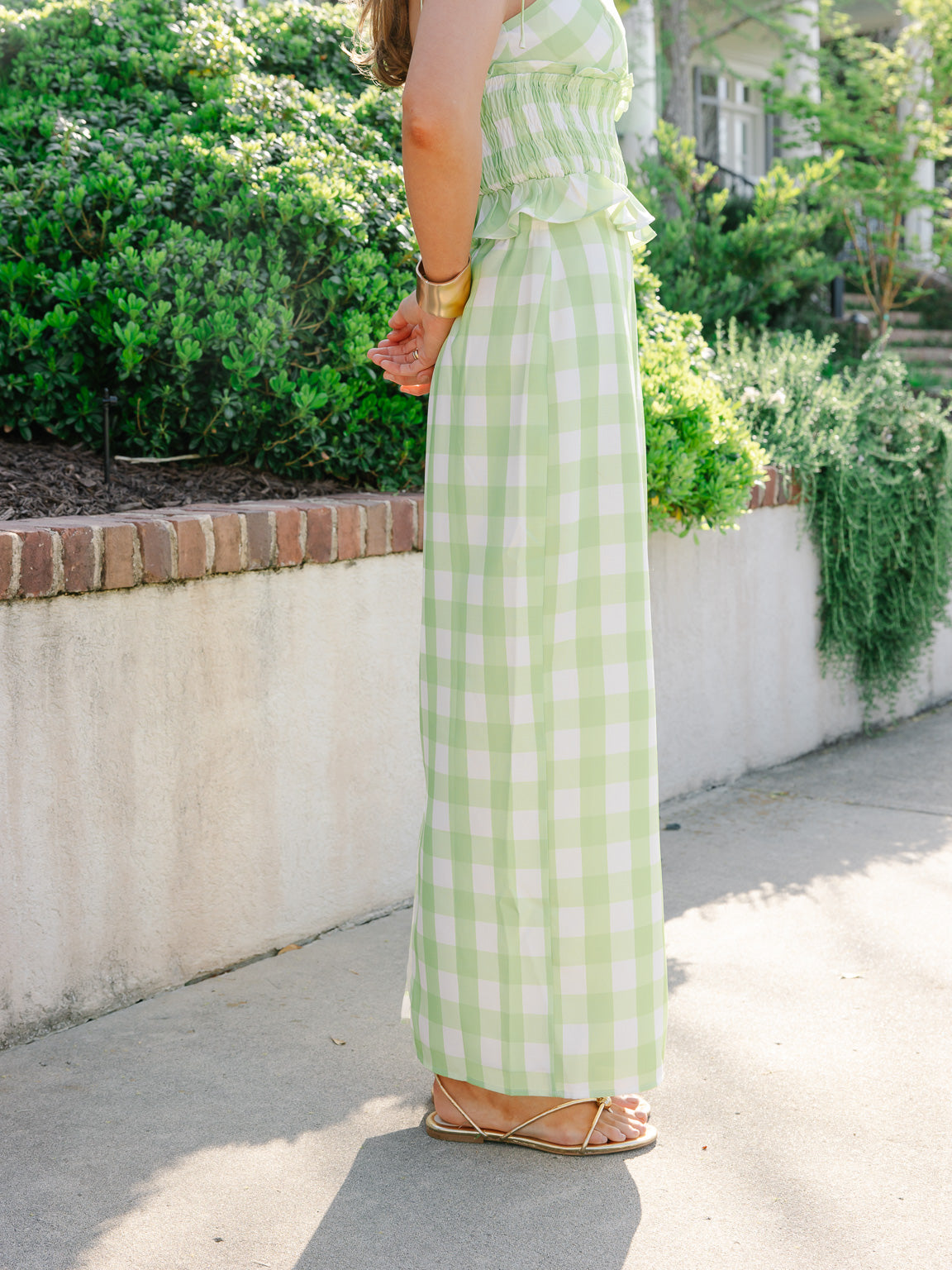 Kaila Gingham Top and Midi Skirt Set