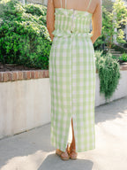 Kaila Gingham Top and Midi Skirt Set