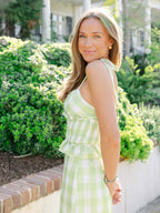 Kaila Gingham Top and Midi Skirt Set