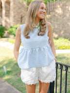 Sophie Soft Gingham Peplum Blouse