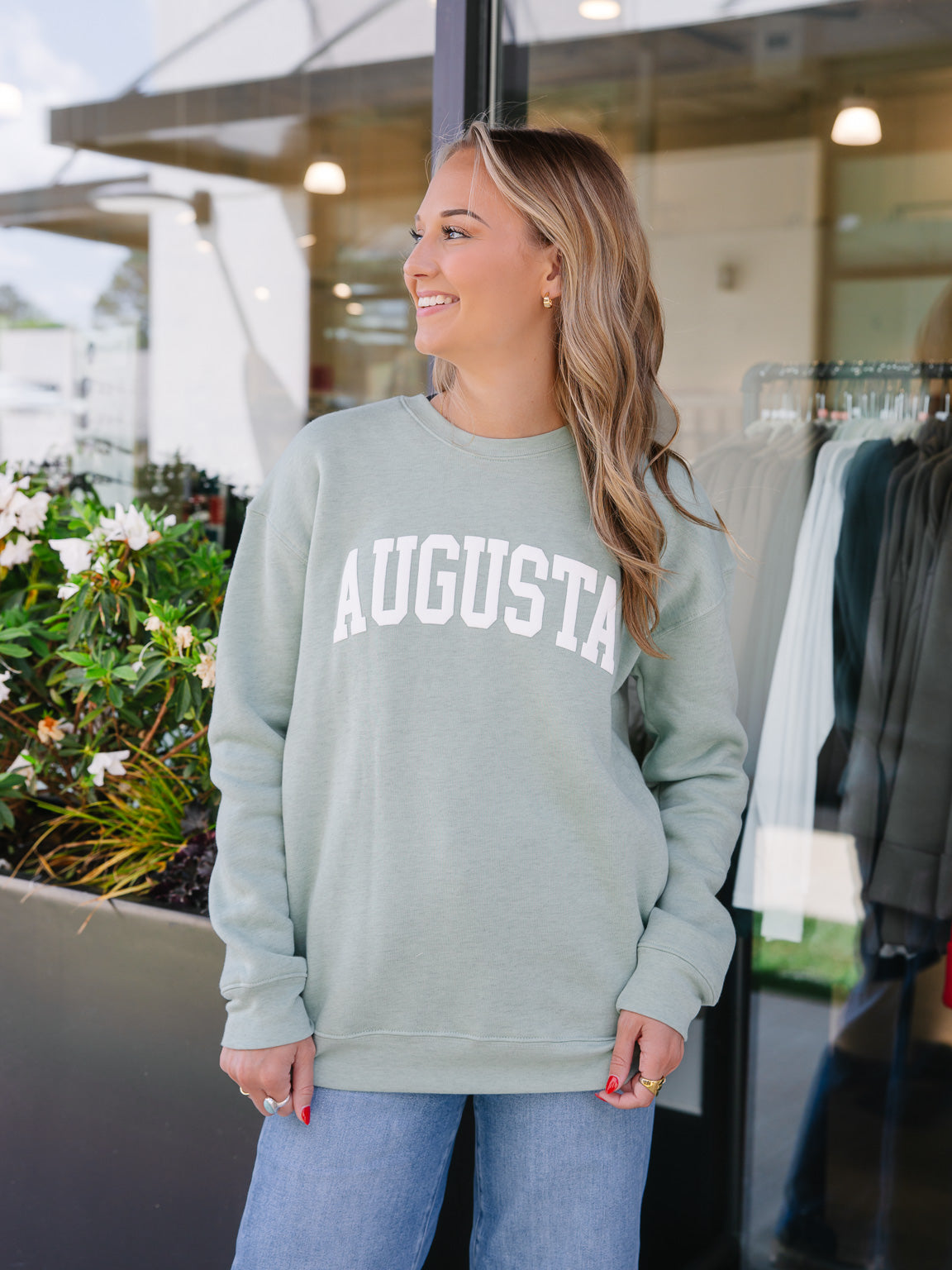 Augusta Puff Print Graphic Sweatshirt