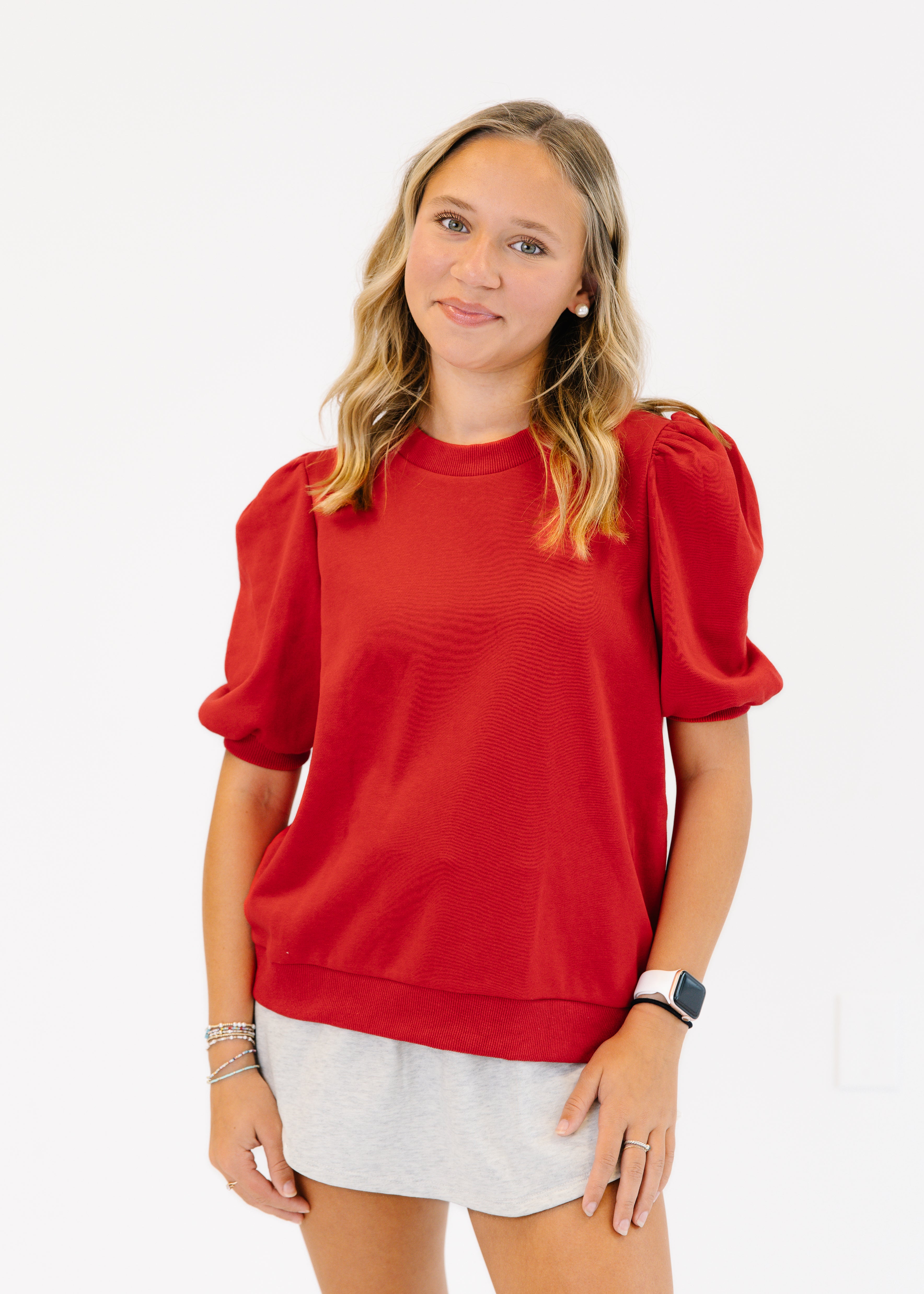 Madison Puff Sleeve Knit Top