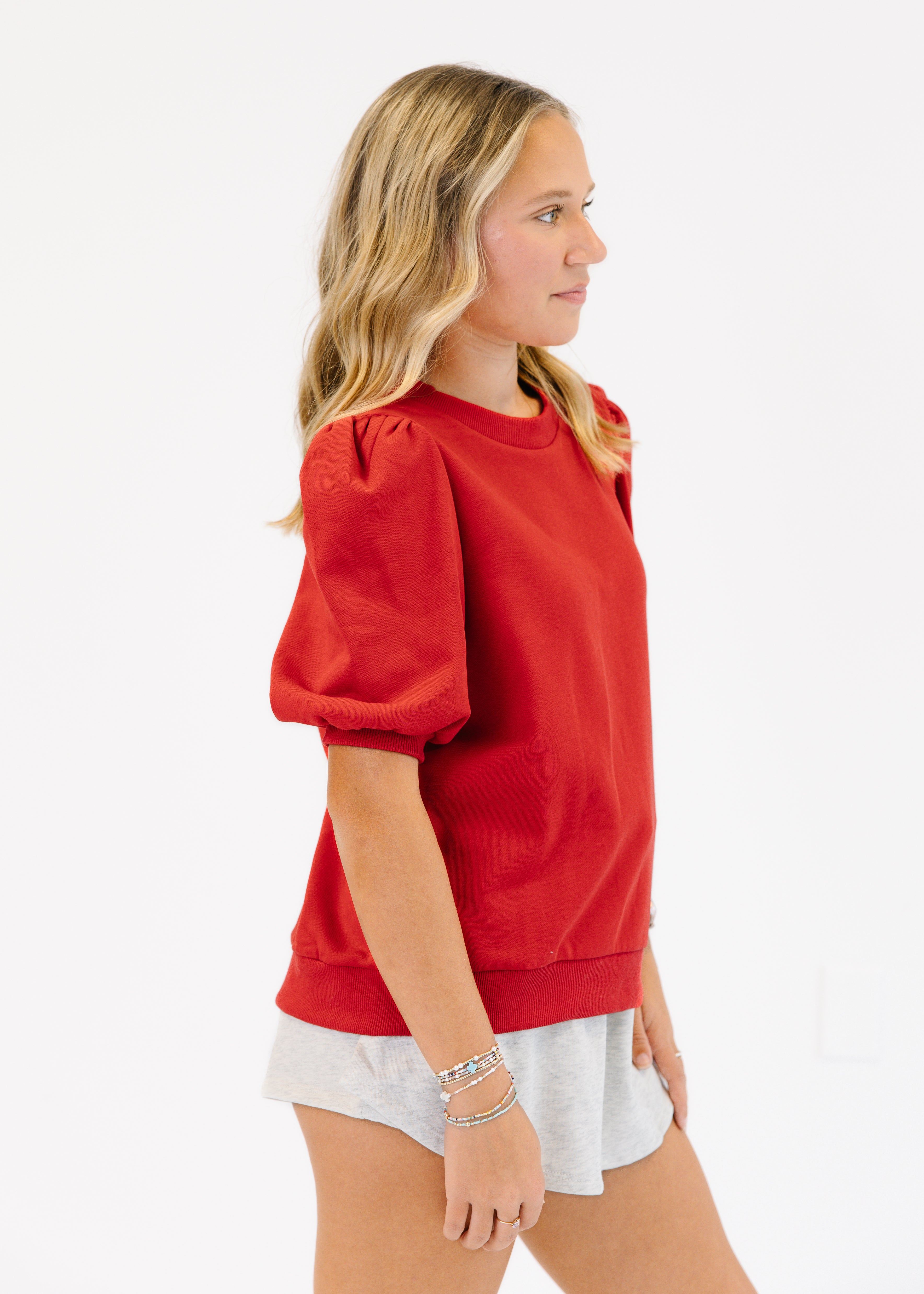 Madison Puff Sleeve Knit Top