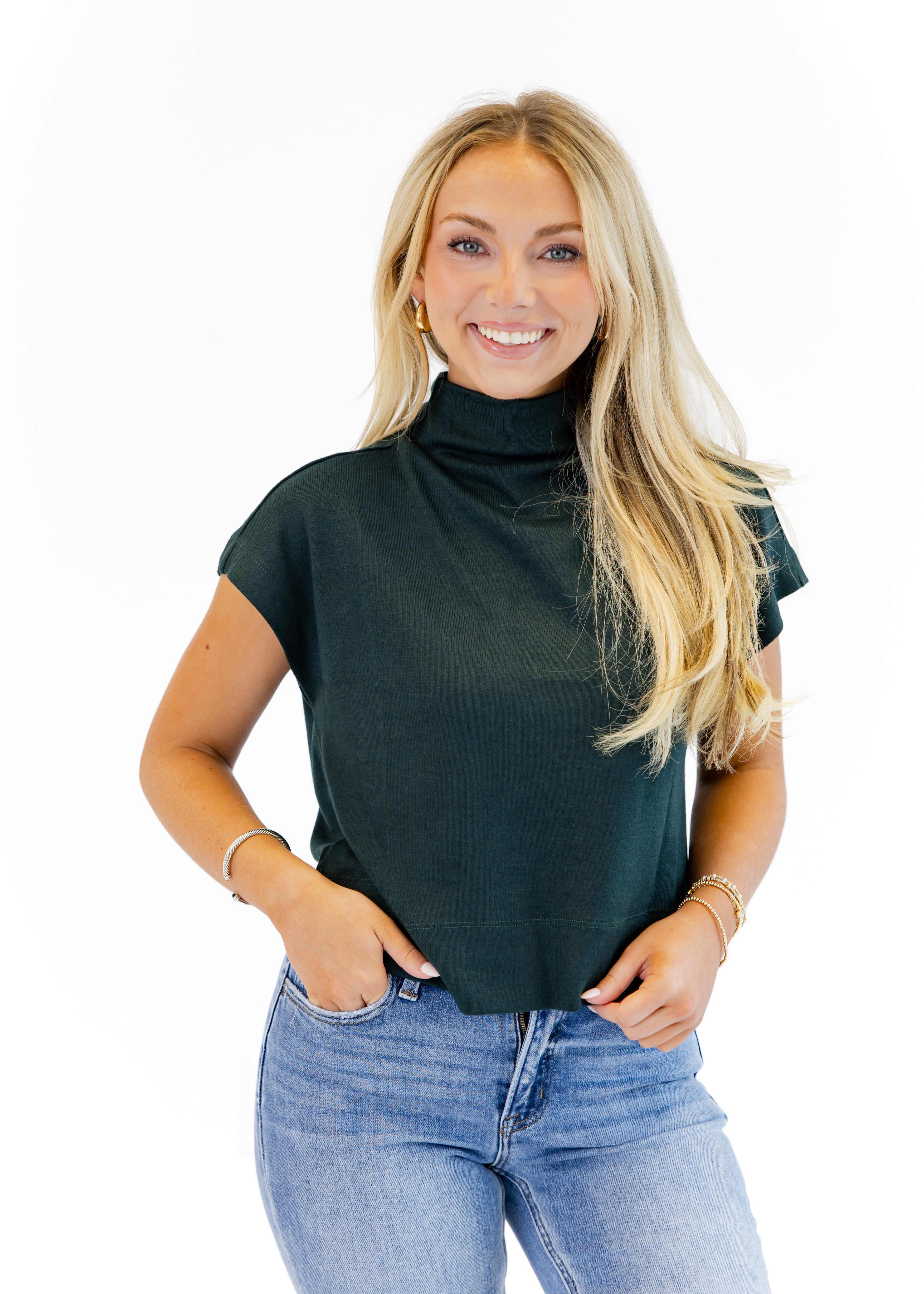 Liana Mock Neck Top – The Swank Company