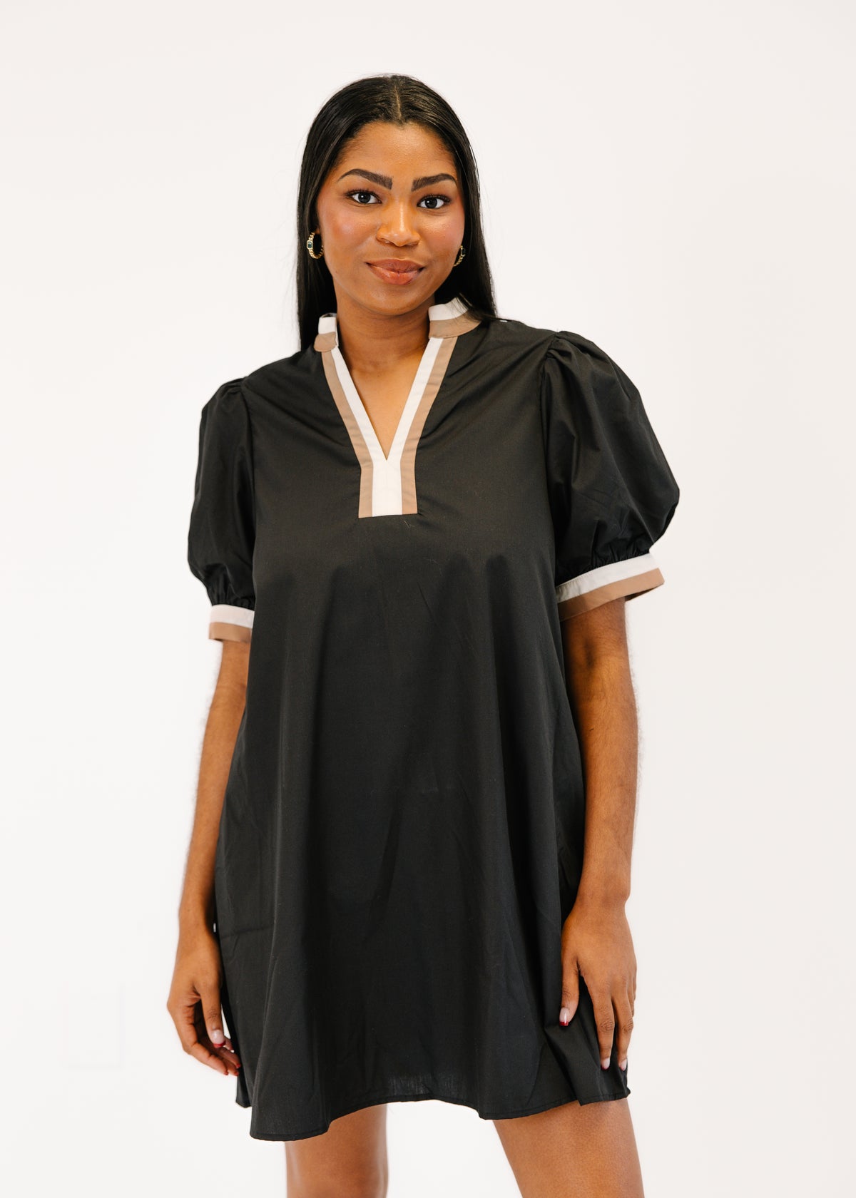 green emerald velvet dress Thea Trim Shift Dress