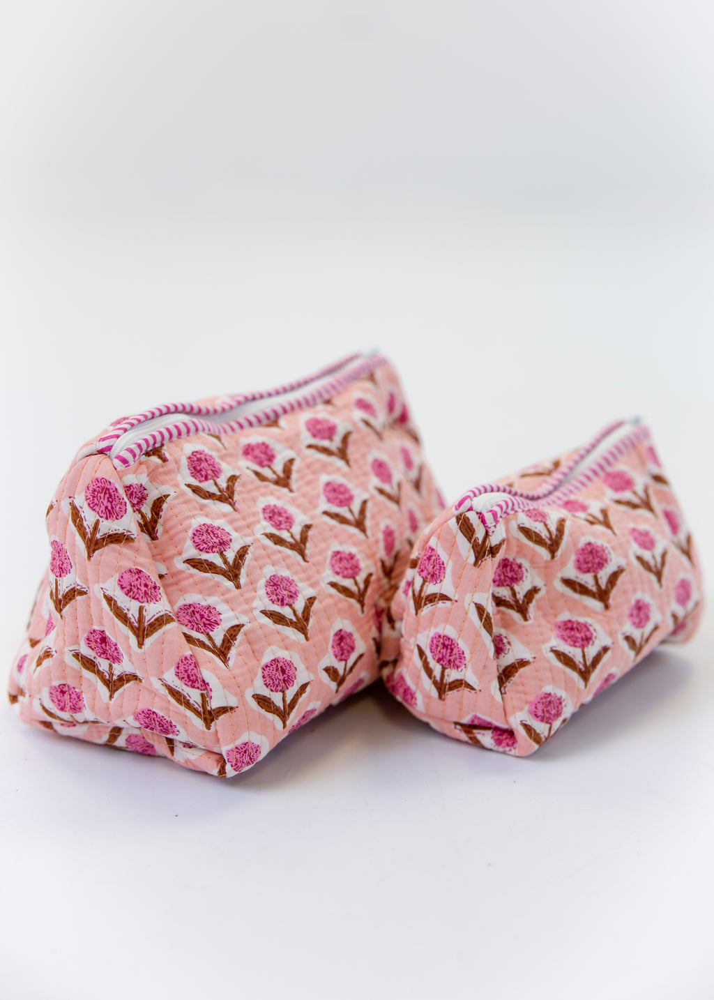 Block Printed Cosmetic Pouch