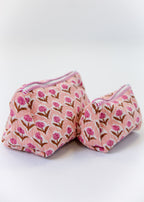 Block Printed Cosmetic Pouch