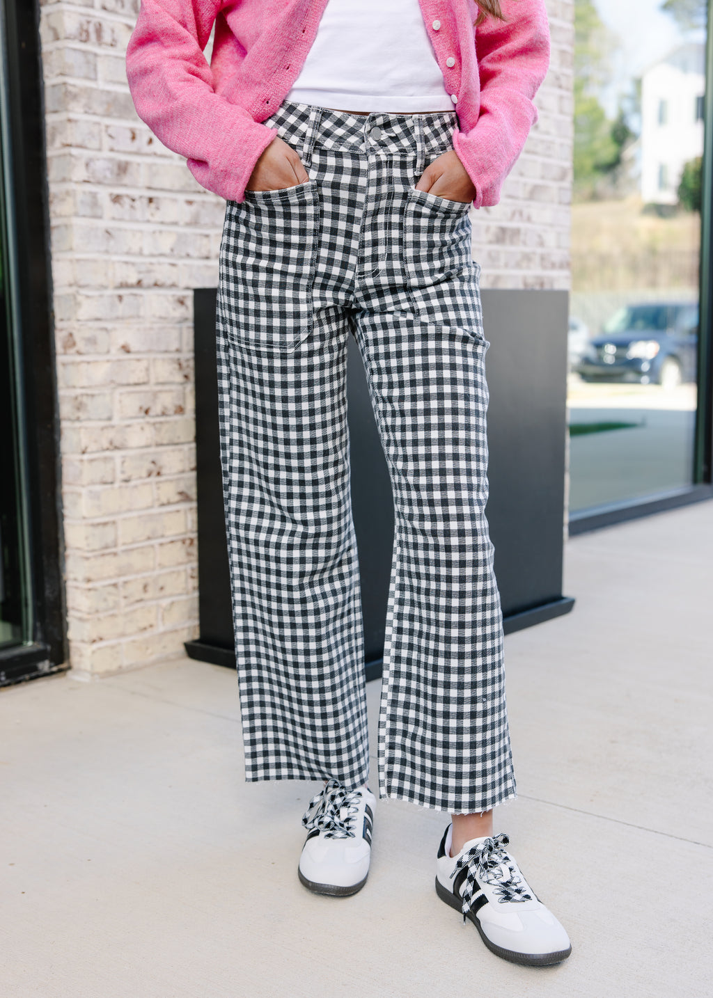Betsy Gingham Wide Leg Pants