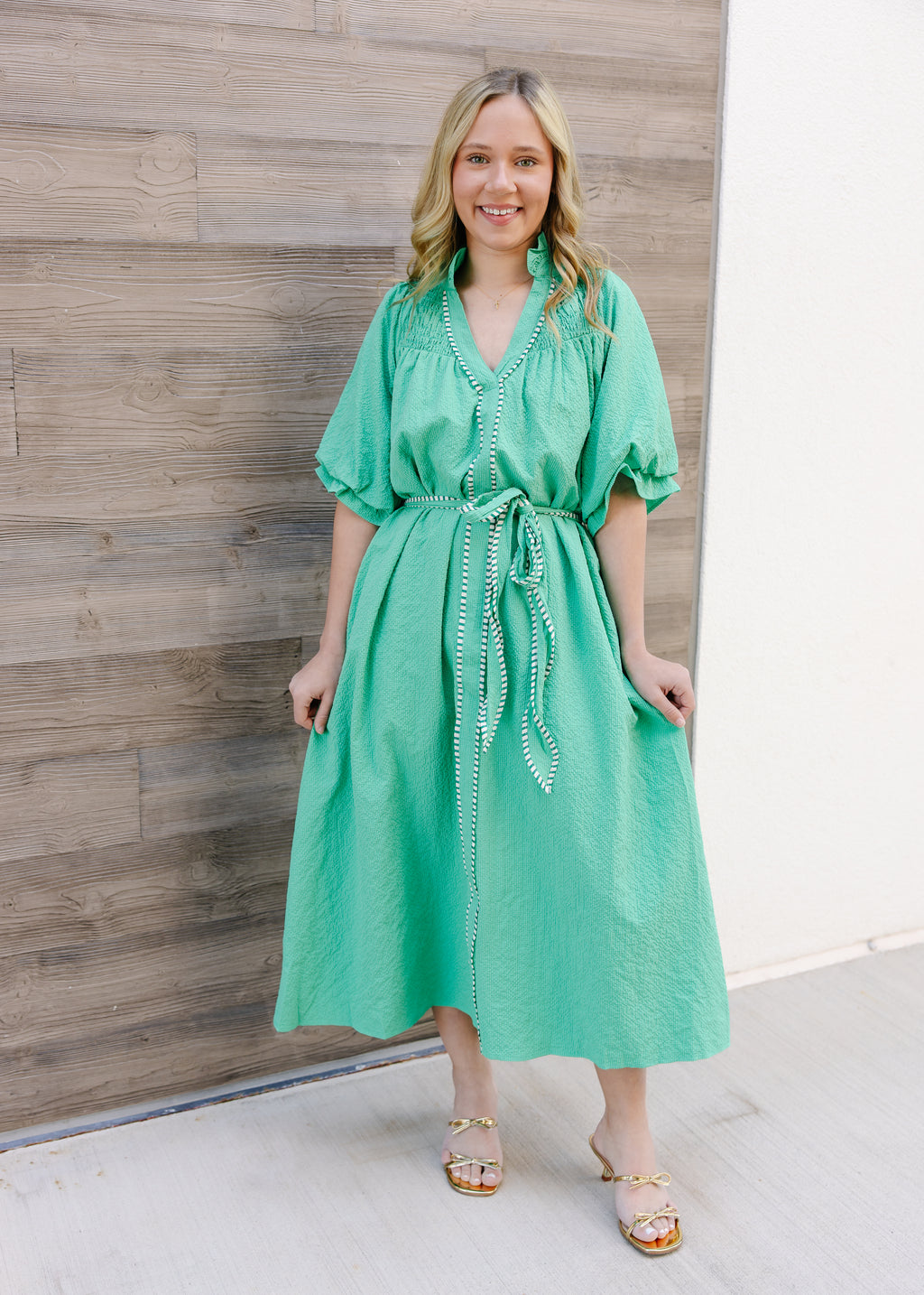 Ava Tie Waist Midi Dress