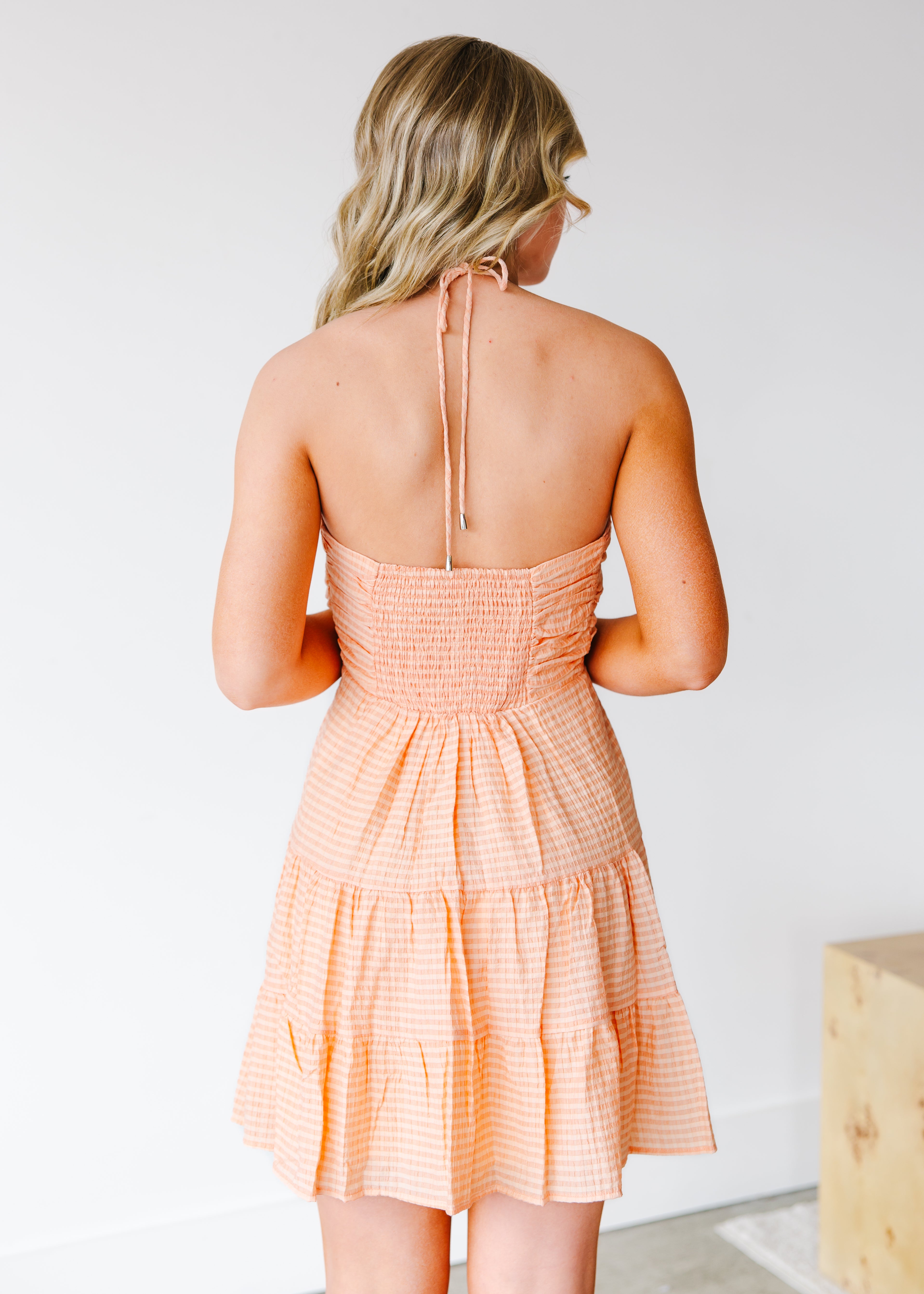 Marbella Ruched Halter Mini Dress