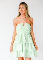 Lilah Tiered Halter Mini Dress