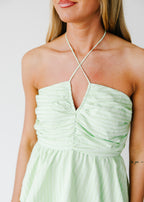 Lilah Tiered Halter Mini Dress