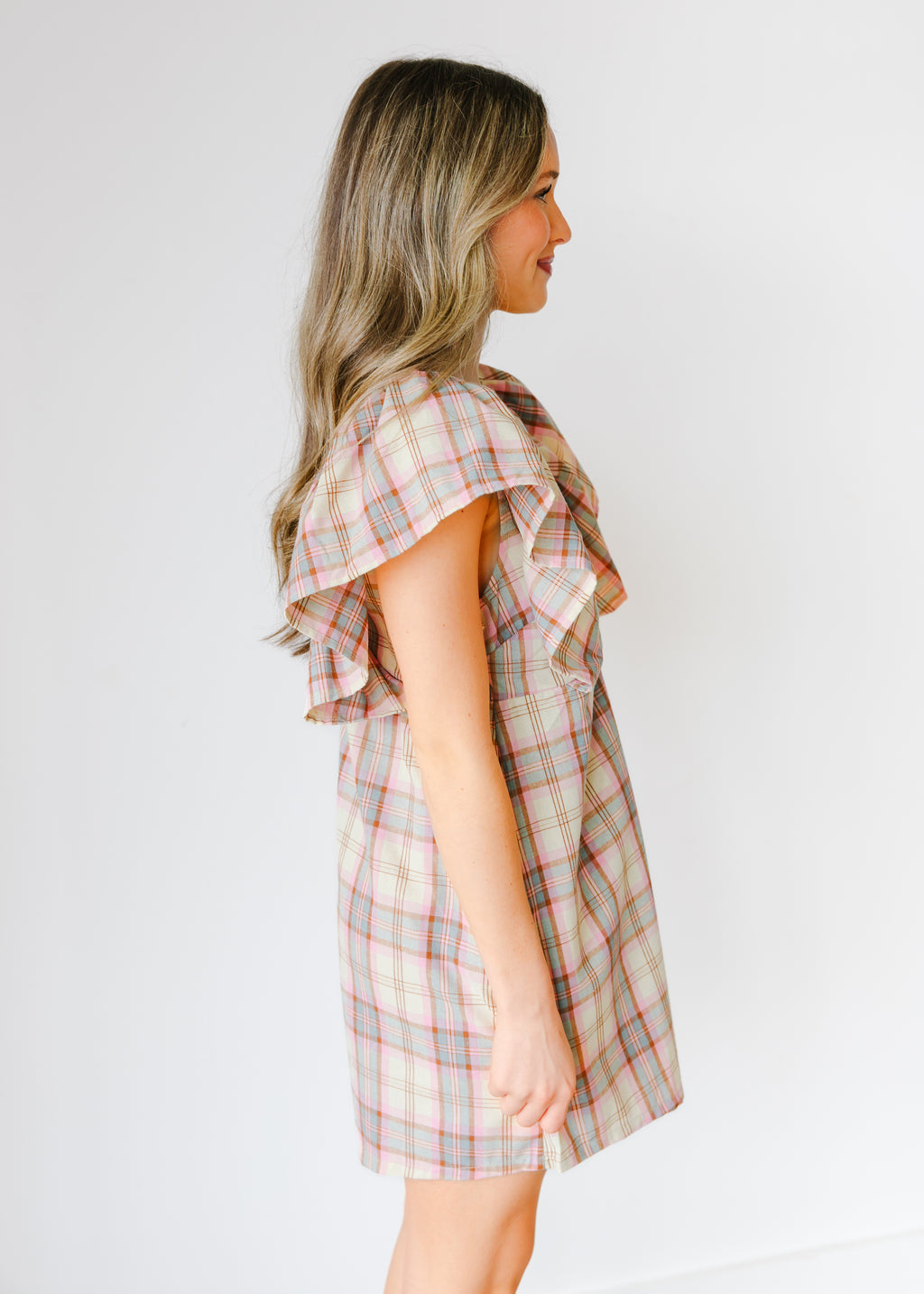 Giselle Plaid Ruffle Romper