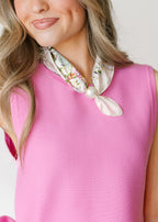 Pearl Magnet Floral Scarf Necklace