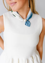 Pearl Magnet Floral Scarf Necklace
