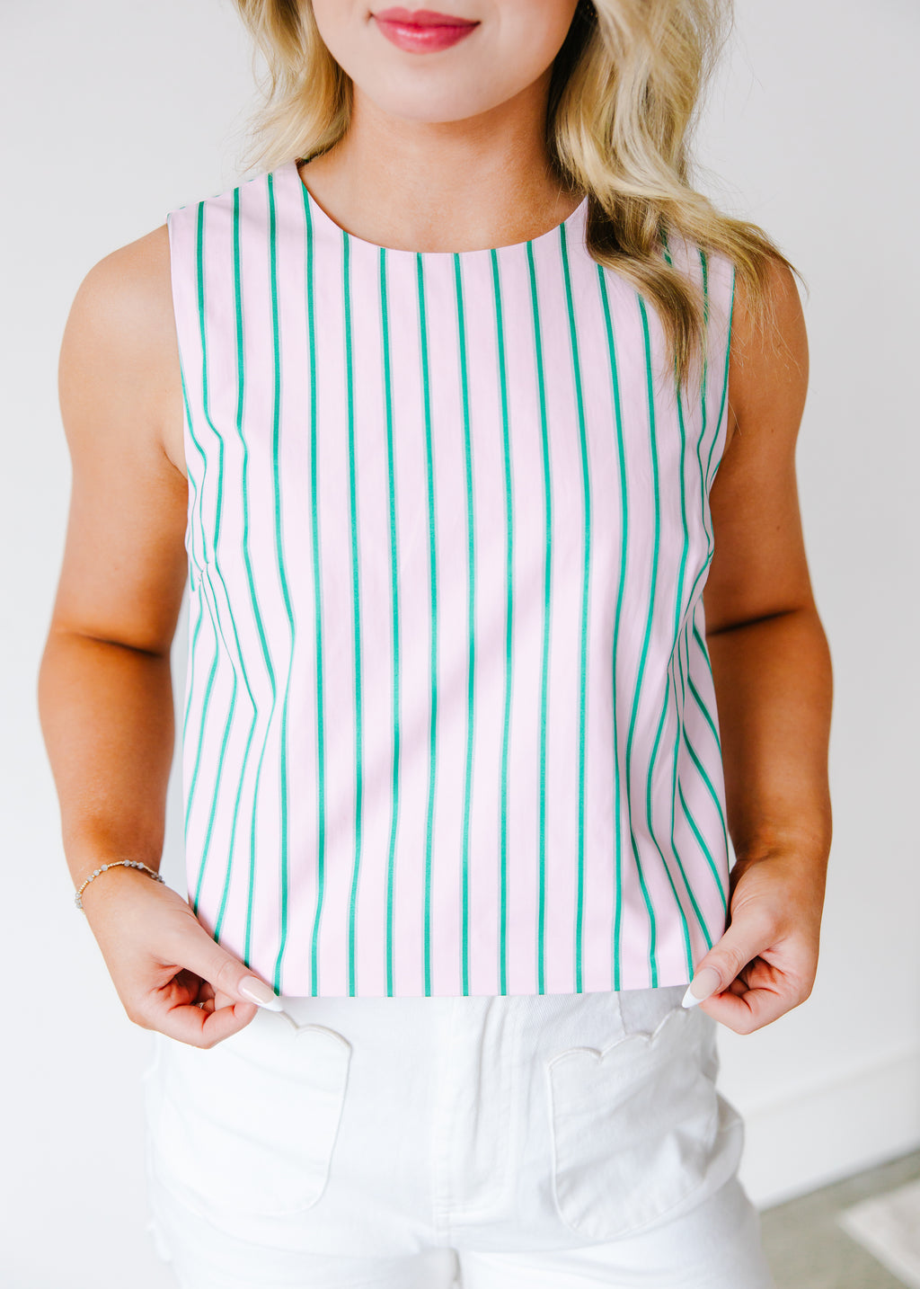 Laura Striped Sleeveless Top