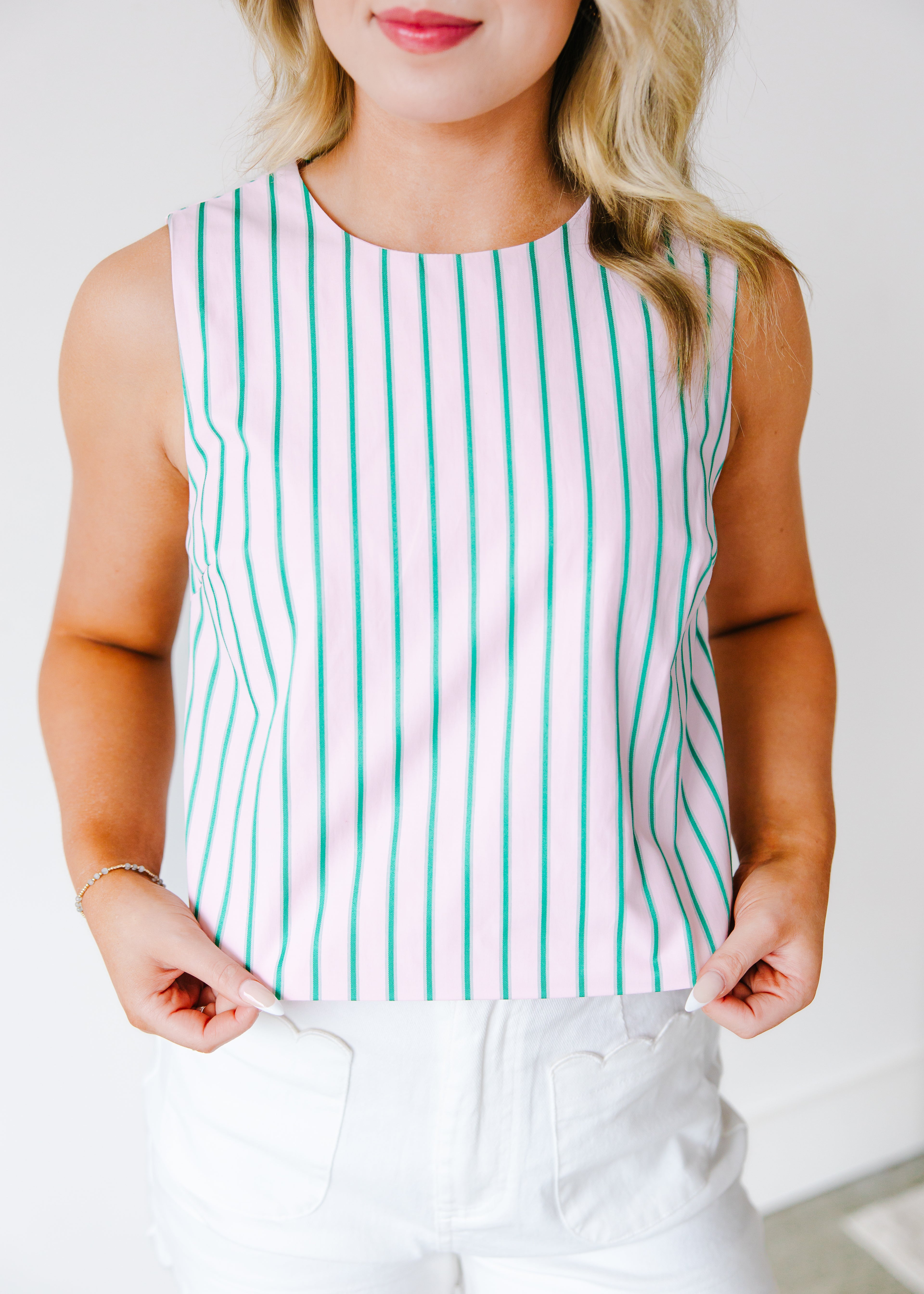 Laura Striped Sleeveless Top