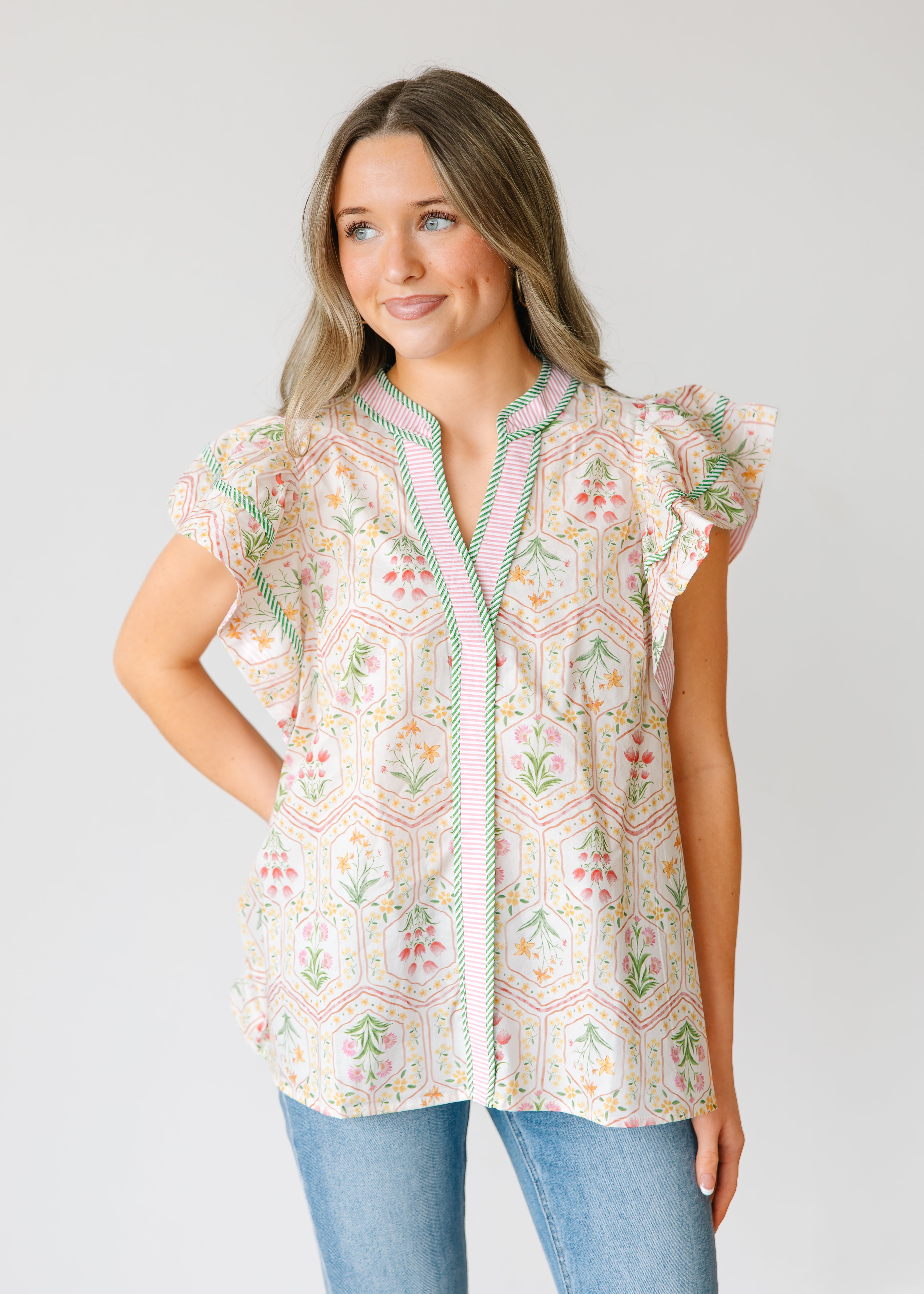 Rosalind Flutter Detail Top