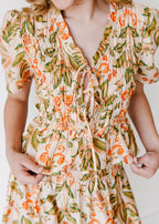 Talia Floral Tie-Front Top