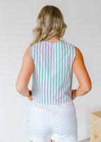 Laura Striped Sleeveless Top